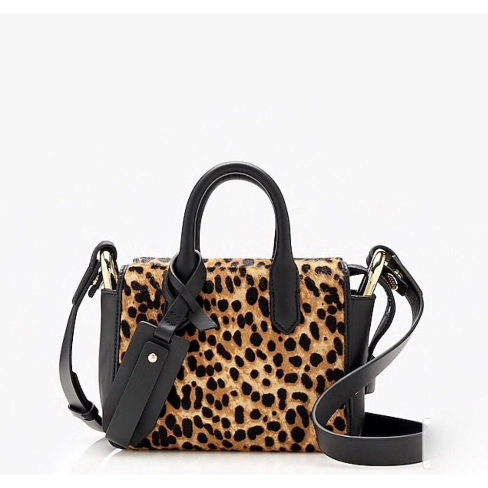 J.CREW THE HARPER MINI SATCHEL IN ITALIAN LEATHER AND CALF HAIR J9606